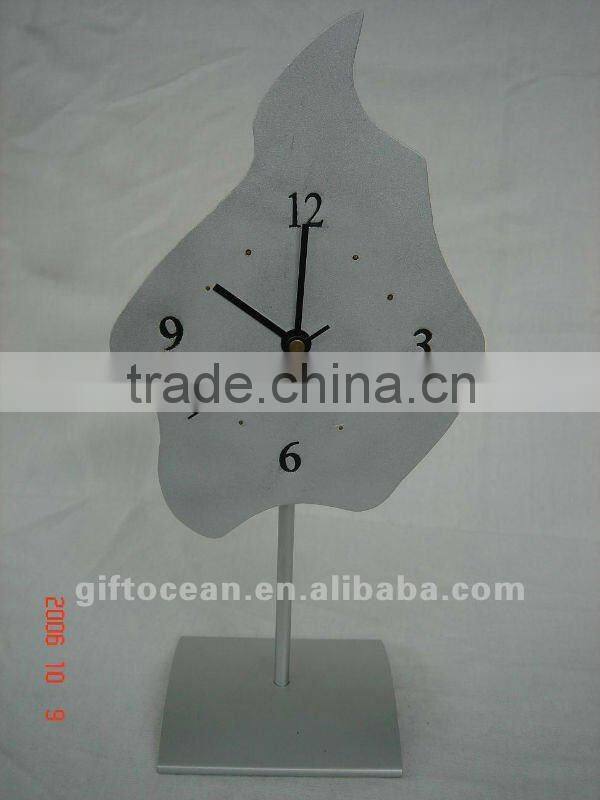 aluminum art metal desk clock,metal art crafts table clock