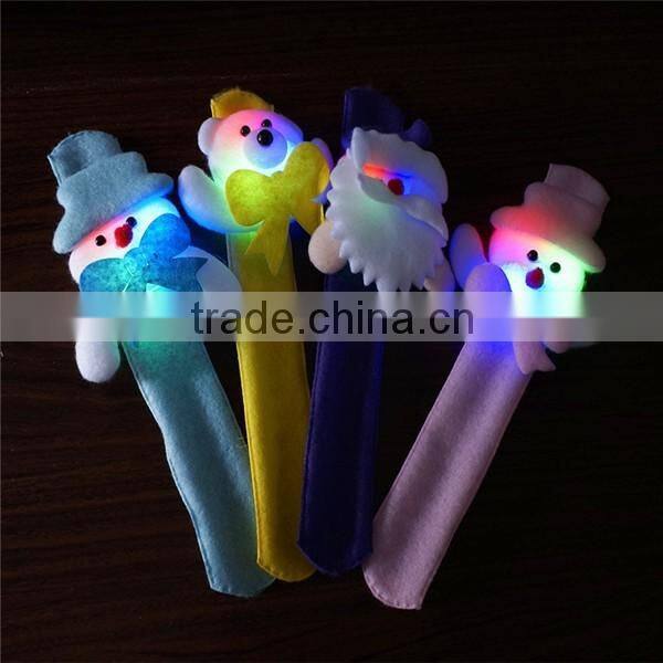 santa claus slap christmas led bracelet custom christmas party bracelet