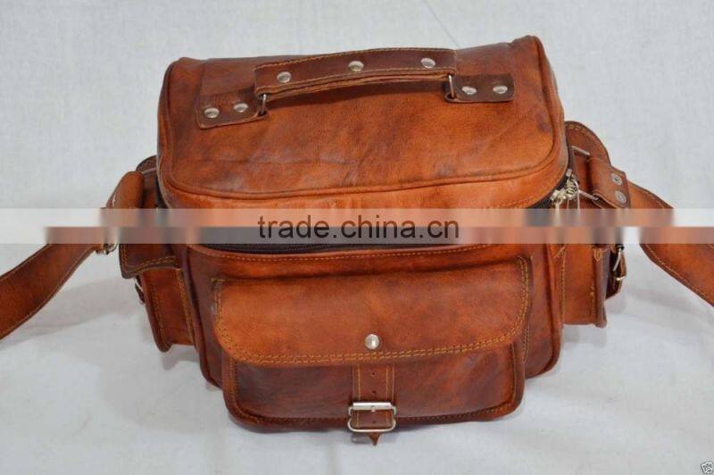 Indian Real Leather Vintage Messenger Handmade Shoulder Cross Body Bag Briefcase Laptop Satchel Camera Bag