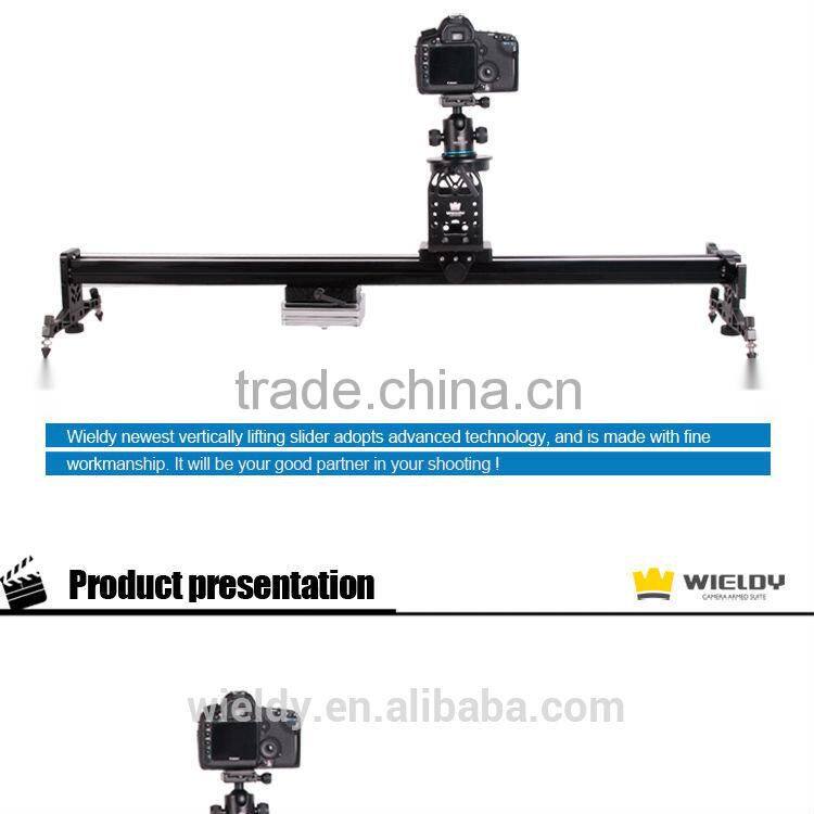 Portable Wieldy Load 8 Kg Video DSLR Slider Pan Tilt Head Rail for 5D2 5D3