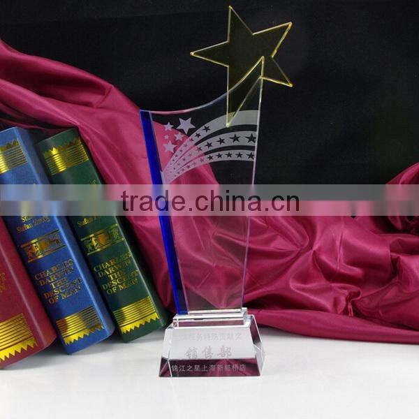 Popular gift newest design cheap crystal award