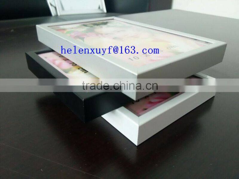 4x6in shiny silver color aluminum photo frame