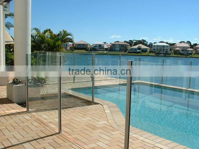 Shenzhen launch aluminum glass balustrade with plastic insert to hold 1/2" glass