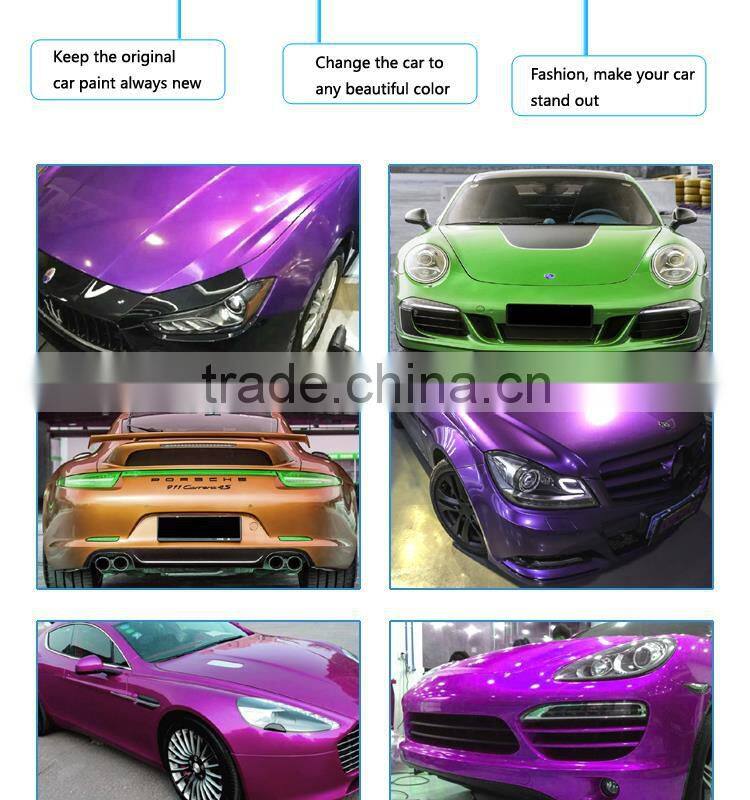 New Design 1.52x20m 5x65ft CARLIKE Candy-Colored Car Wrapping Vinyl Roll