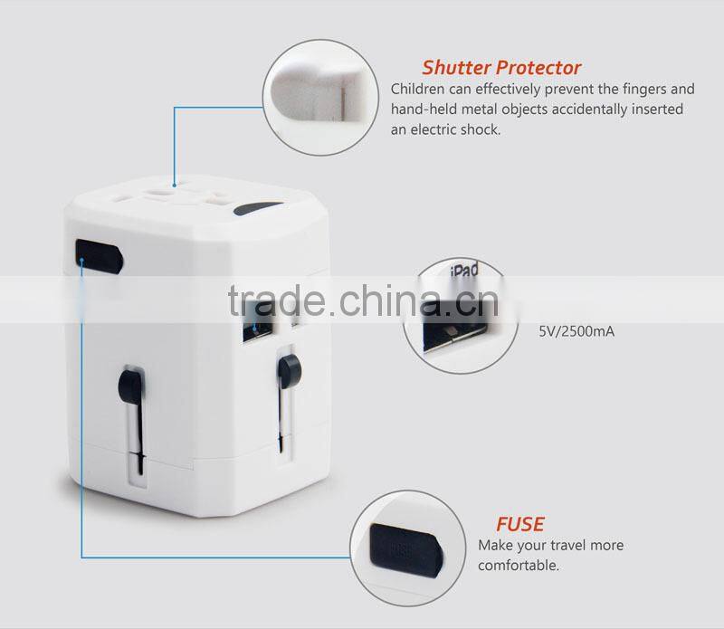 Oil surface multipurpose electrical european travel adapter