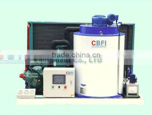 Guam flake ice making machine with flake ice bin for cooling