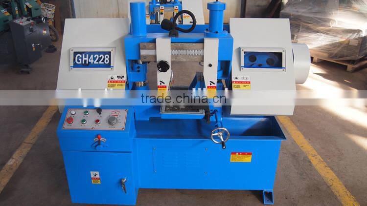 GH4228 double column manual band saw machine for metal cutting