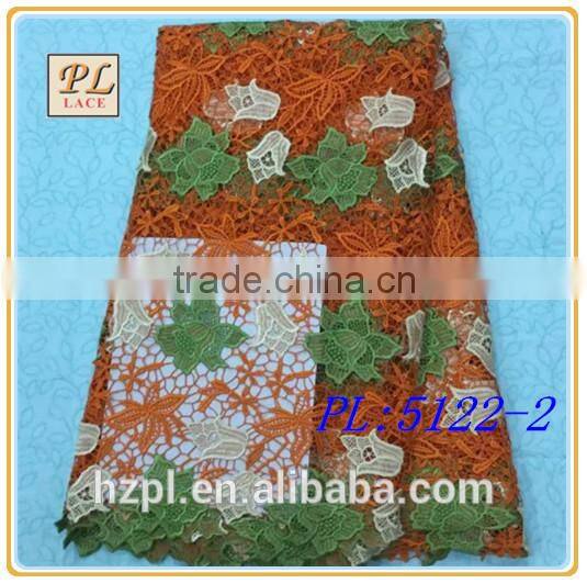 2016 latest dress design multicolor water soluble embroidery lace for free prom dress