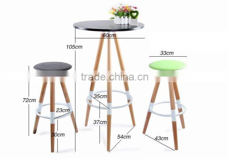 European style Retro Solid Wood Bar Chair Y324