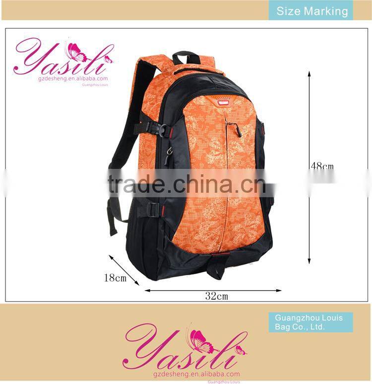 2014 multiple color selling nylon waterproof laptop backpack, outdoor adventure backpack in Guangzhou