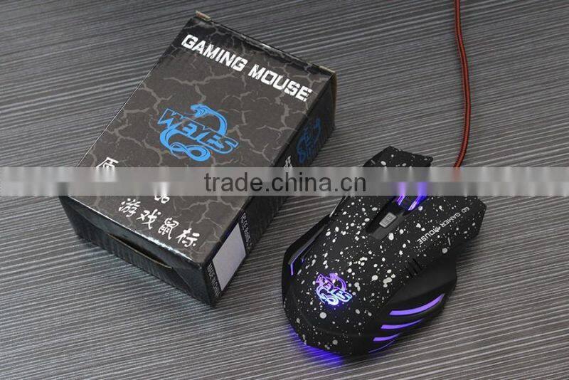 LED Optical USB Wired 6 Button Professional Gaming Mouse