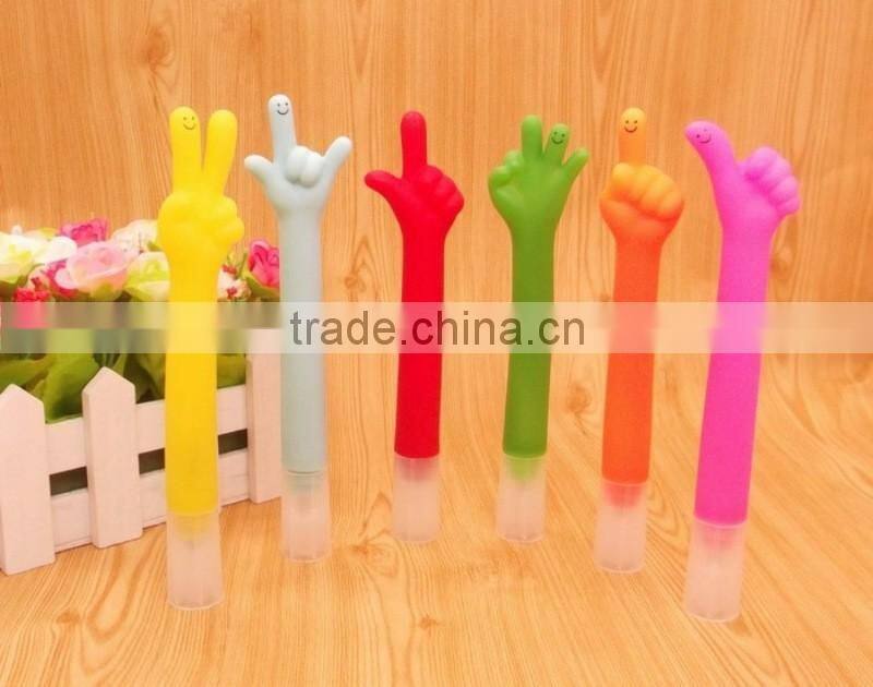 Novelty gesture ball point pen colorful gift school stationery pens