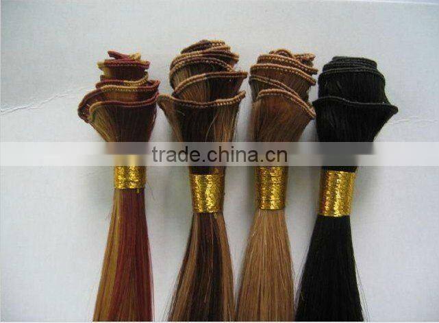 New Arrival mixed Color Indian remy hand tied hair weft
