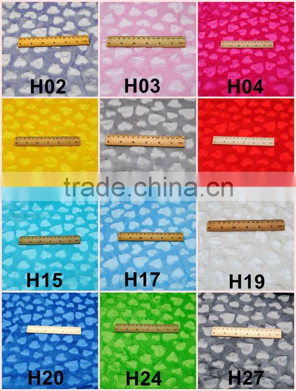 Wholesale 2016 New Fashion Polyester Hot Pink Heart Bubble Fabric