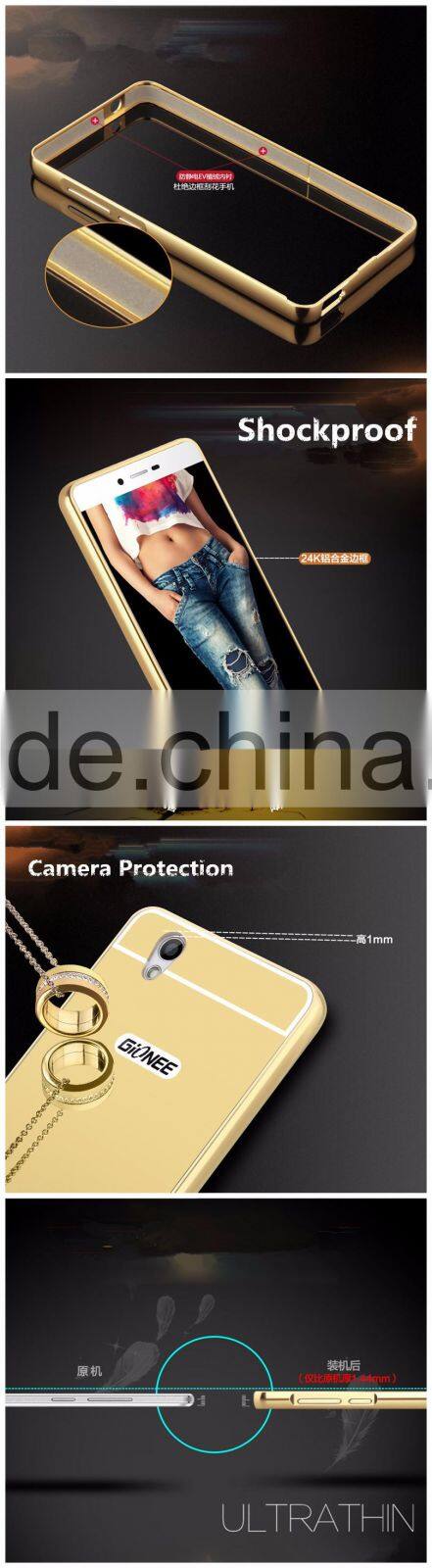 Samco Luxury Air Aluminum Metal Bumper Detachable + Mirror Hard Back Cover Case for Gionee F103