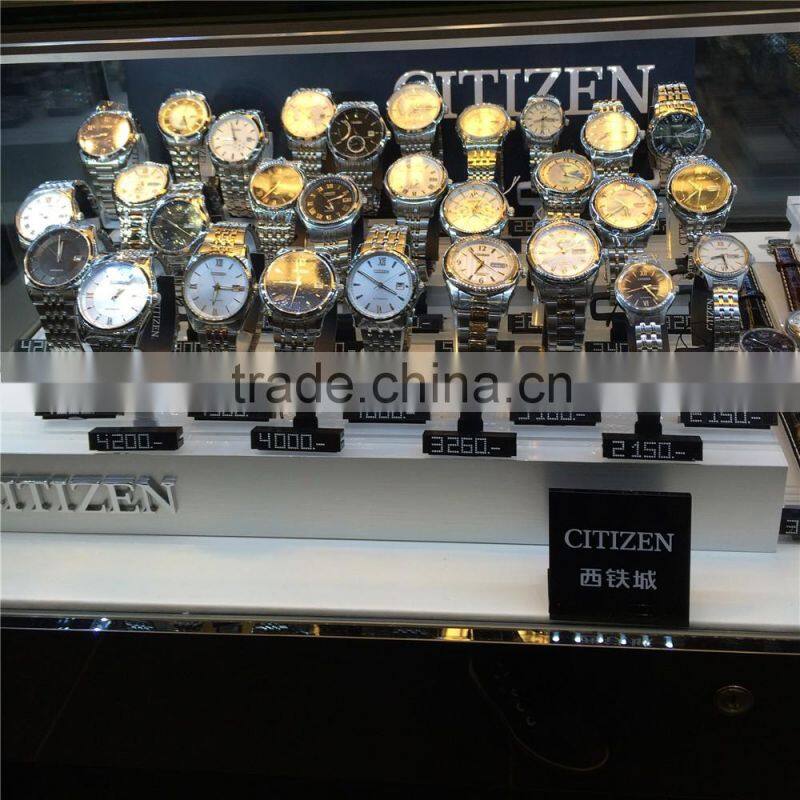 luxury countertop custom wholesale watch holder/acrylic watch display/watch display stand with silk print