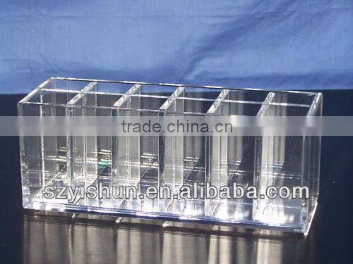 Clear Acrylic 24 Lipstick Holder Display stand Rack Tray Cosmetic Organizer