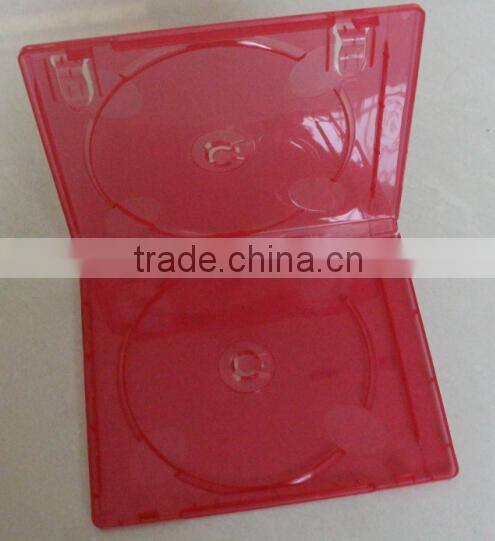 11mm bluray dvd case Red double with Print Blu-ray logo