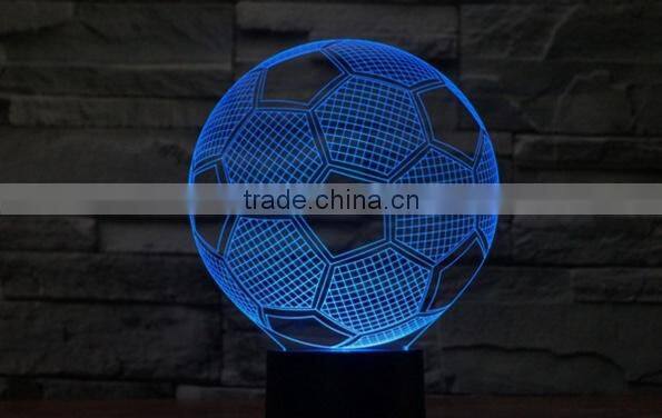 59-Football Model Night Light 3d Lamp Colorful 3d Illusion Art Lamp 3d Acrylic Sculpture Lamp