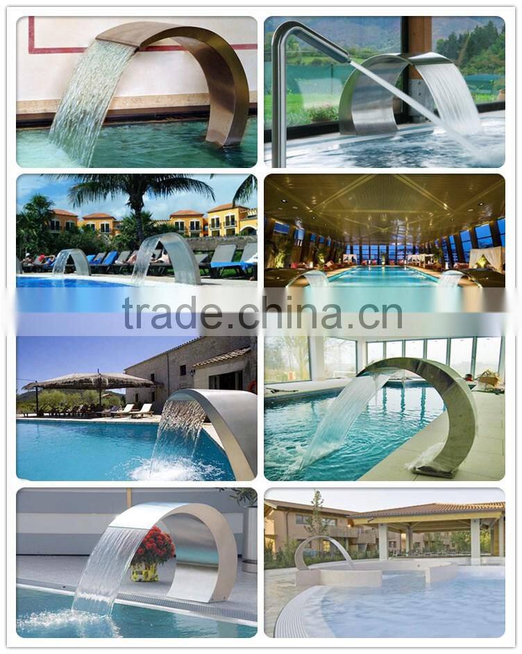 Arc Hook Style Waterfall for Swimming Pool SPA Equipment with Changeable Light