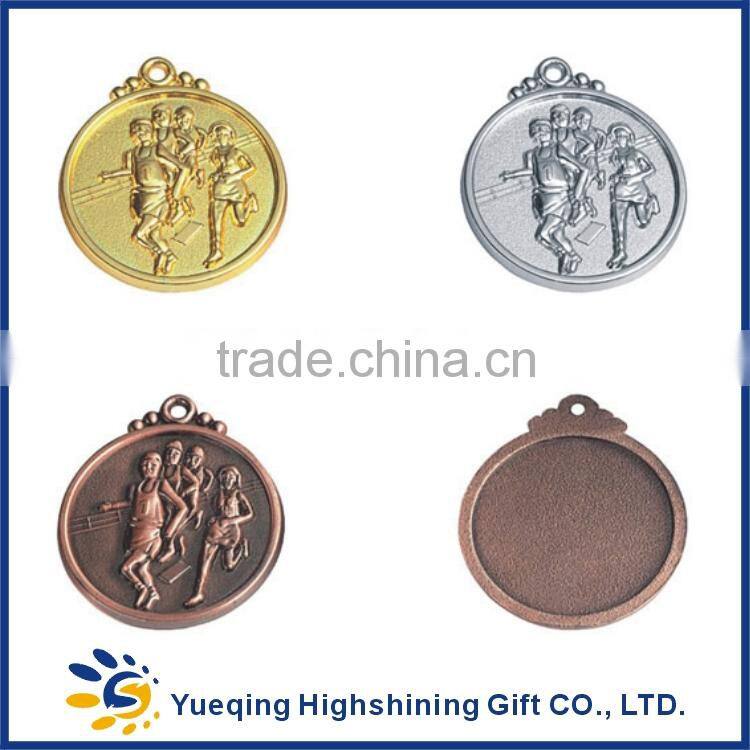 43# Cheap gold silver bronze sports award souvenir trophy factory price china marathon running medal