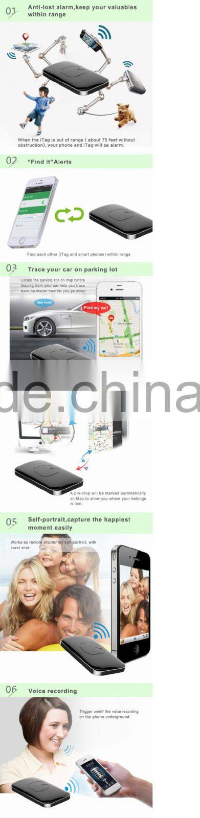 Selfie remote shutter locator bluetooth smart anti lost alarm wireless bluetooth 4.0 key finder for iPhone IOS Samsung