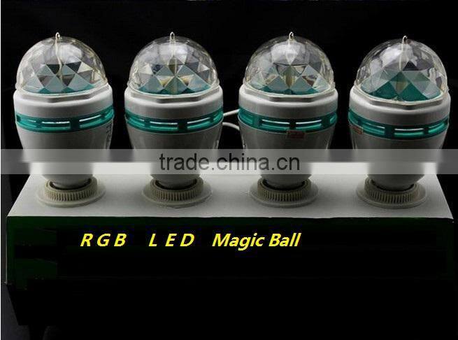 magic rgb led full color rotating lamp B22 base
