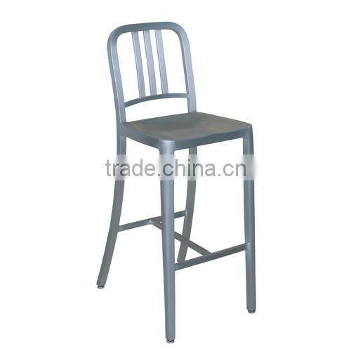 Vintage Industrial Stripped and Polished Meta French Style Cafe Bar Stool