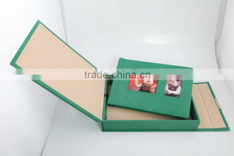2015 new design baby photo album cover with photo case