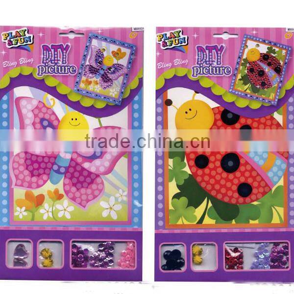 2015 newest cheap cartoon kids sets crystal diy stickers