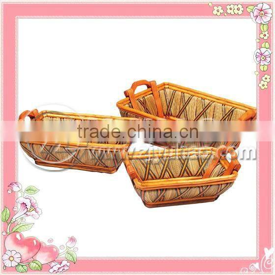 Wholesale 3pcs Willow Rectangular Fruit Baskets