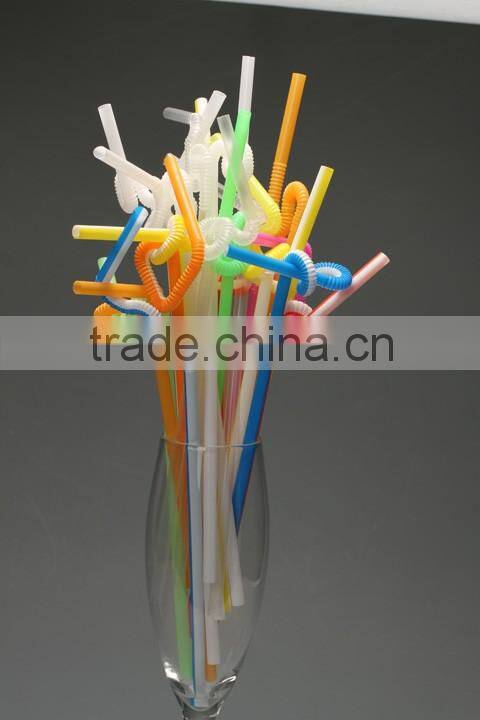 Wholesale Plastic long flexible drinking straws