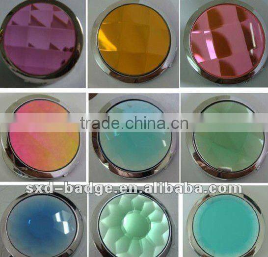 Colorful Crystal foldable mirror/double-sided makeup mirror/compact mirror