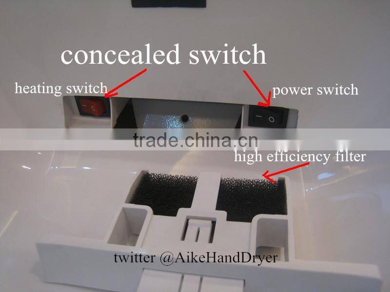 AIKE Infrared Auto High Speed Dual Hand Dryer Jet Air Hand Drier