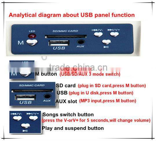 MP3+12v DC JACK+ USB/SD card slot 45W USB big megaphone