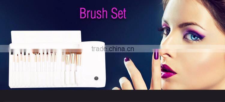 15 platinum lace bag wood handle makeup brush set