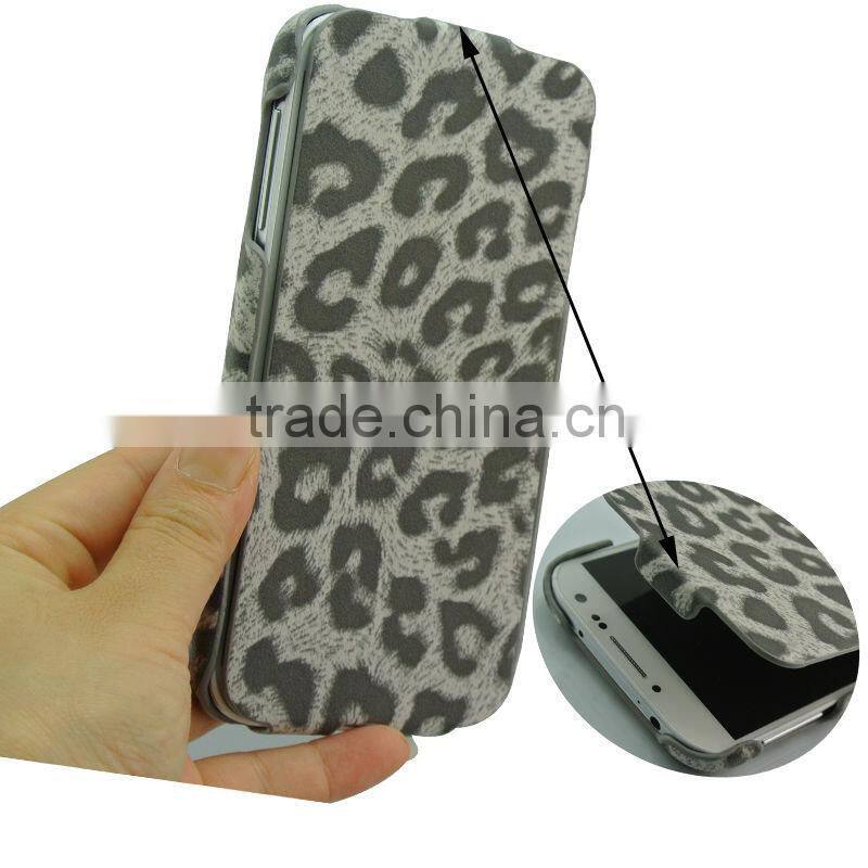 FLIP leopard protect Case for Samsung Galaxy S4 i9500 accept Paypal Escrow