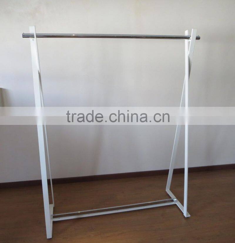 Floor Standing A Shaped Straight Rail Baby Clothes Hanger Stand