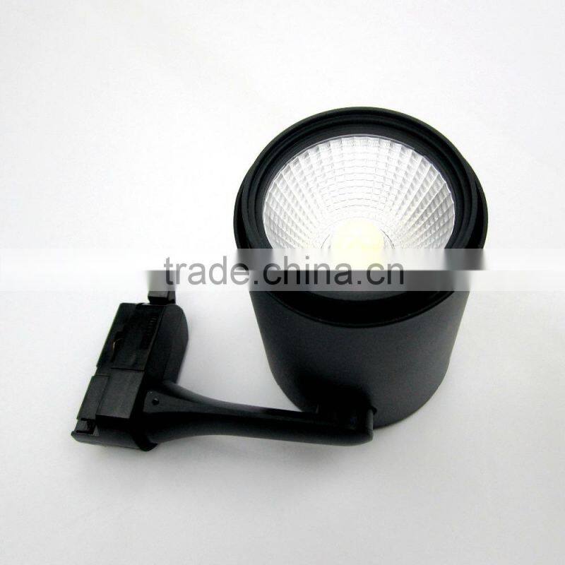 TIWIN Top Quality High CRI High Power Black Commercial 25W COB cool white led track light fixture for Stores, shopping mall