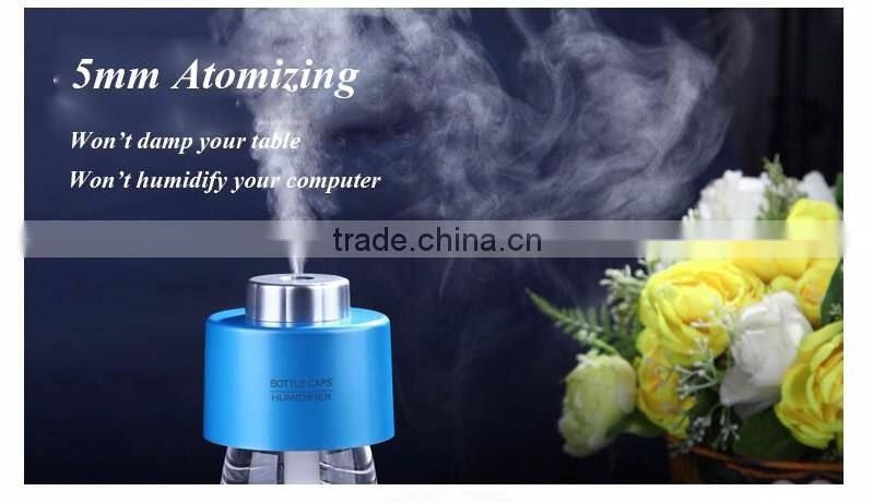factory direct 5V USB Ultrasonic bottle caps air purifier / air cleaner /air freshener /for best promotion gift