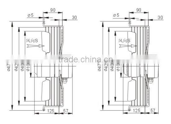 YWF 4E-400mm series Out-rotor Axial Fan