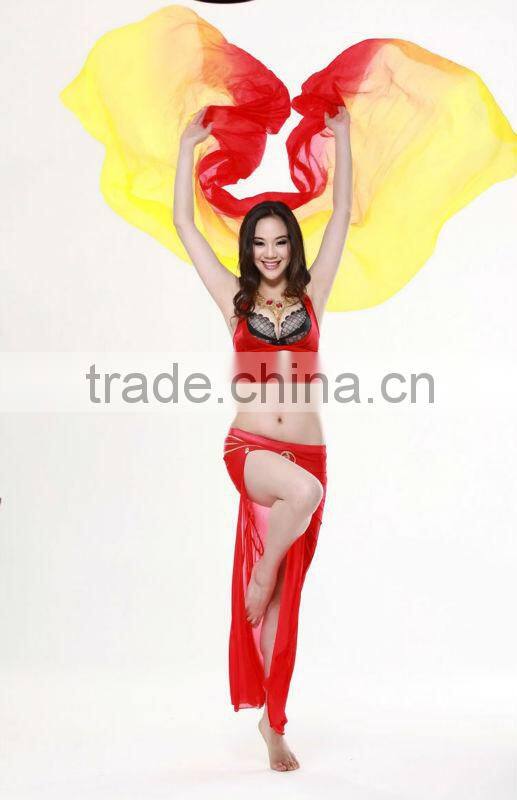 Belly Dance Silk Fan Veil, New Sexy Belly Dance Silk Veil, Performance Fancy Silk Veil (SJ018)