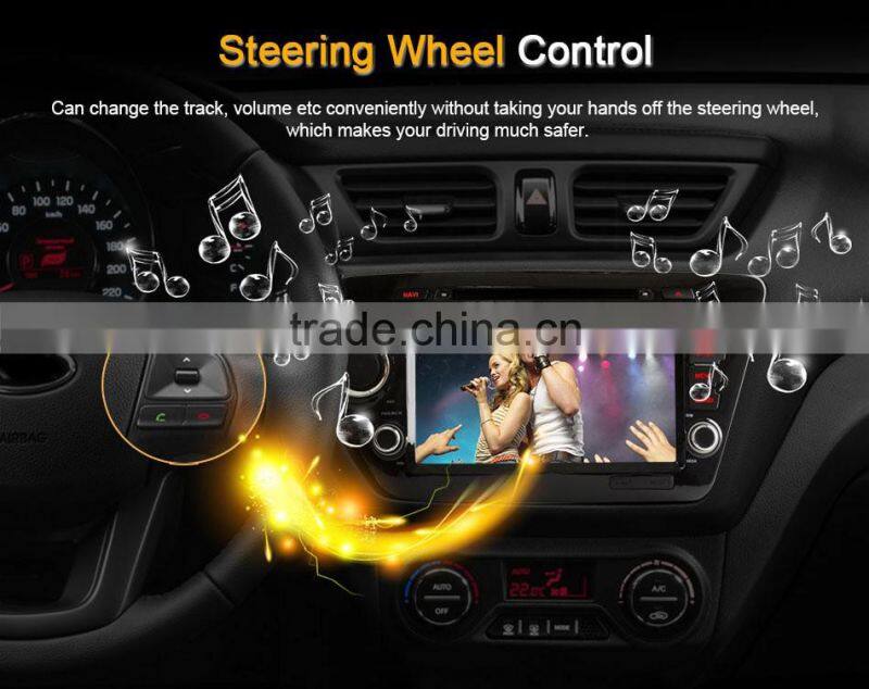 Ownice Android 4.4 touch screen Stereo Car GPS stereo for Kia Rio K2 with wifi bluetooth phonebook IPOD