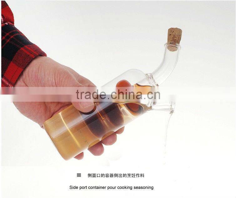 Elegant design glass oil& vinegar bottle