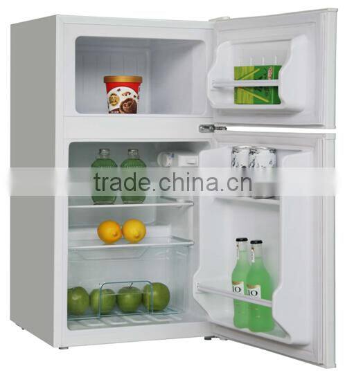cheap and high quality double door compressor manual defrost refrigerator