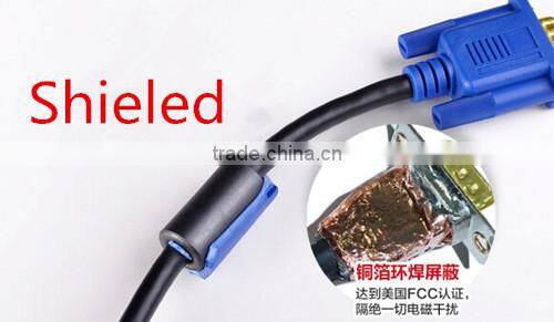 10FT 15 PIN BLACK SVGA VGA ADAPTER Monitor M/M Male To Male Cable CORD FOR PC TV