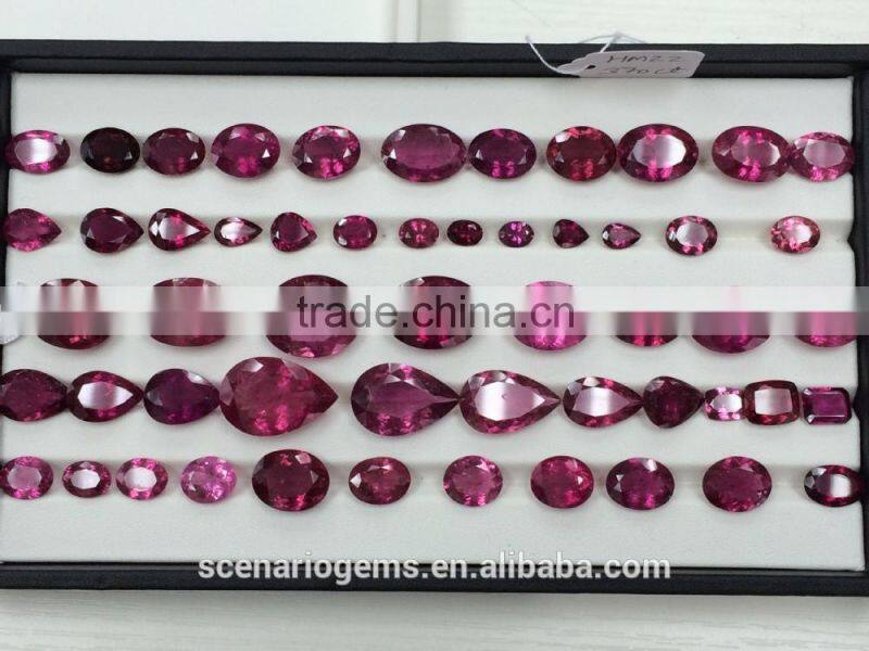 #HMZZ Natural Free Shape Cuts Loose Gemstone Rubellite Cuts