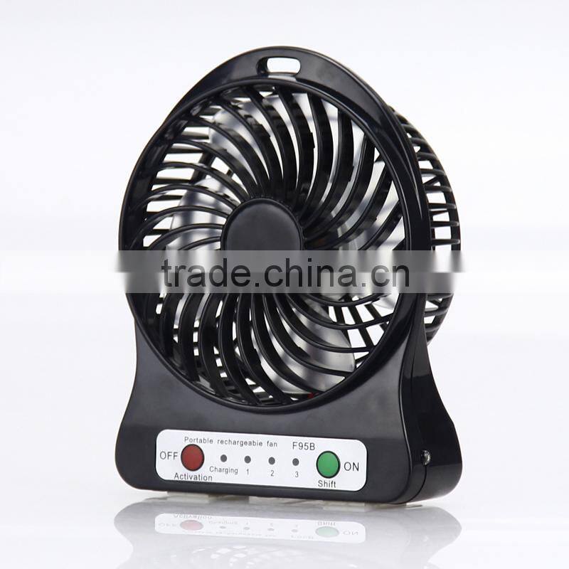 2015 Promotional mini usb fan with strong wind, rechargeable fan, portable mini fan