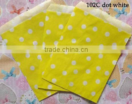 medium KRAFT polka dot paper gift or favor bags - 5 x 7.5 inches