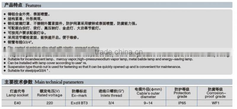 CBB56-250W flameproof explosion-proof lamp